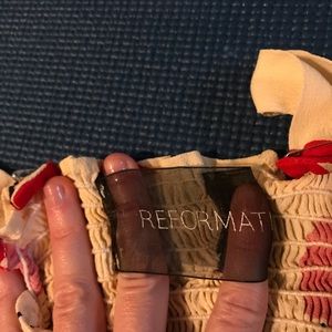 Reformation cherry crop top